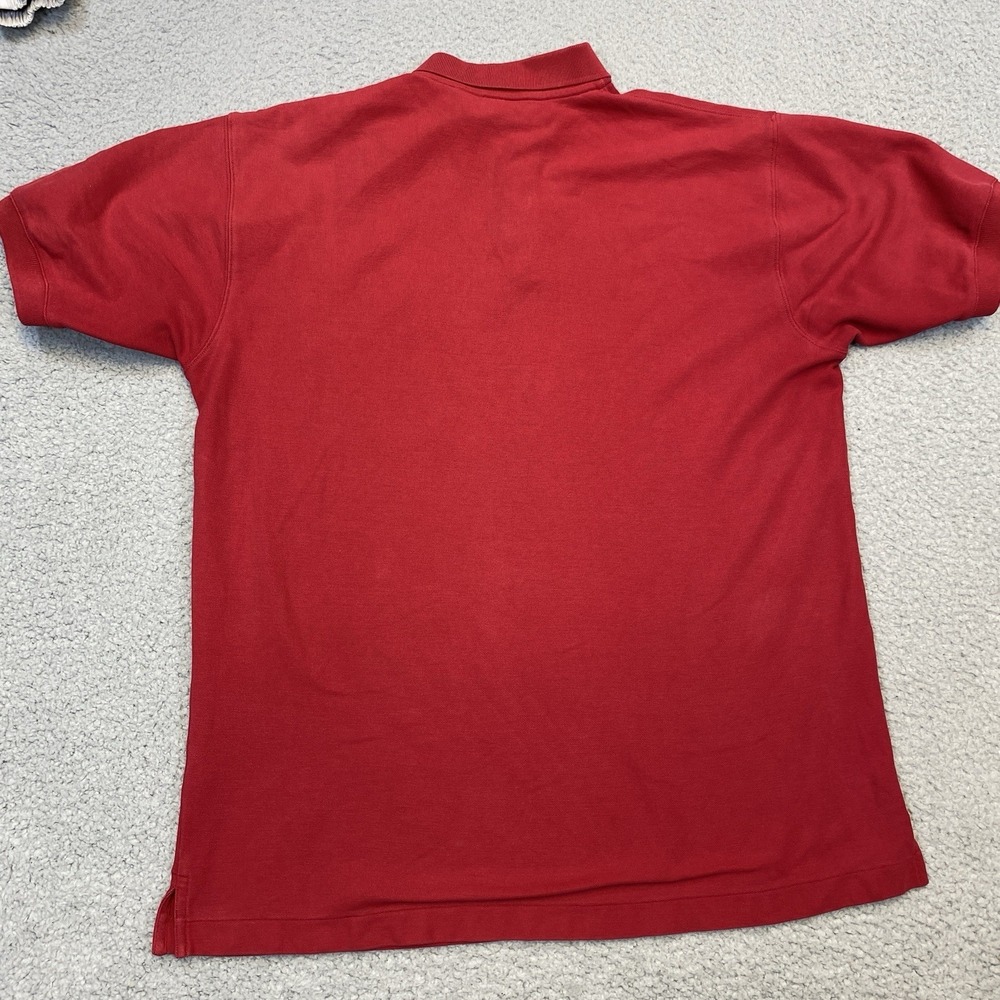 Patagonia Polo Men's Medium Red Organic Cotton Short Sleeves Golf Outdoor Hiking - Picture 4 of 7